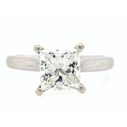 1.51Ct Solitaire Princess Cut Engagement Ring