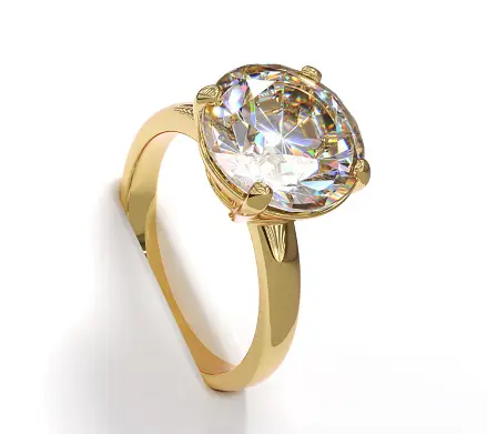 yellow gold diamond engagement ring